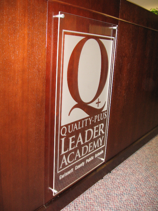 Etched Lettering on Clear Acrylic with Standoffs