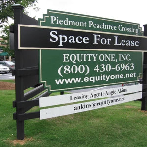 Upscale Space For Lease Metal Post and Panel Site Sign