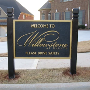 Subdivision Sandblasted Welcome Sign