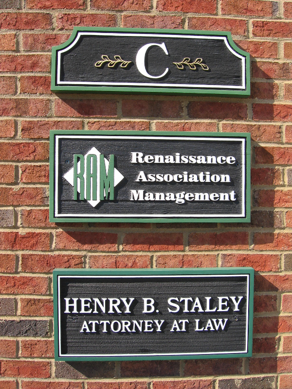 Sandblasted Wall Signs for Office Complex