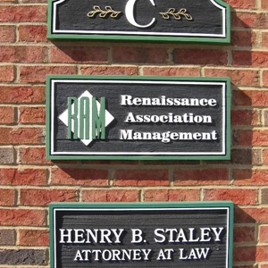 Sandblasted Wall Signs for Office Complex