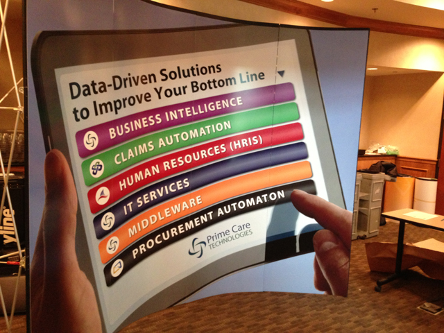 Full Color Graphics Curved Trade Show Booth