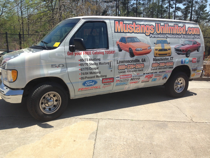 Mustangs Unlimited Van Wrap Driver Side