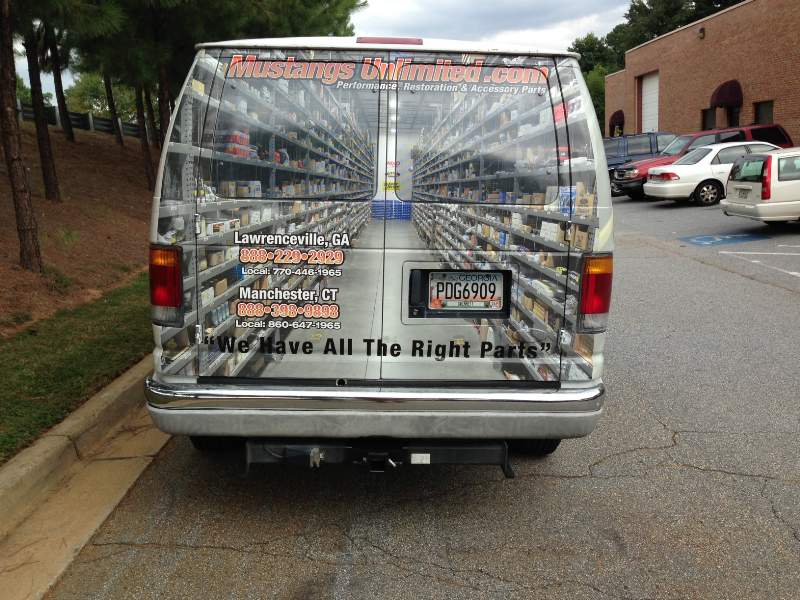 Mustangs Unlimited Van Wrap Rear