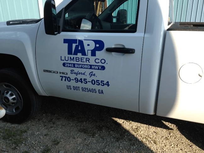 TAPP Lumber Truck Lettering Driver Side