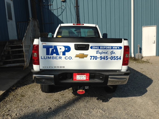 TAPP Lumber Truck Lettering Rear