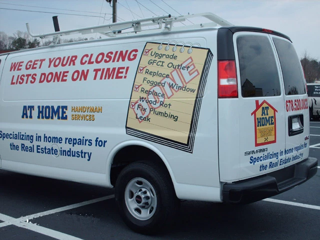 Handyman Van Lettering with Full Color Graphics
