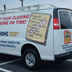 Handyman Van Lettering with Full Color Graphics