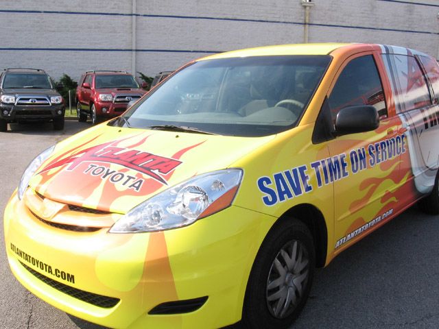 Atlanta Toyota Van Wrap Front