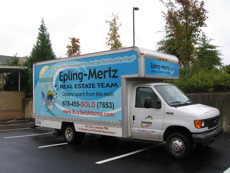 Real Estate Box Truck Partial Wrap