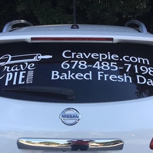 Crave Pie Cut Vinyl Vehicle Window Lettering