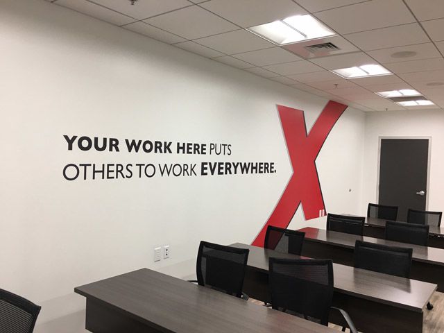 Vinyl Wall Graphic and Lettering