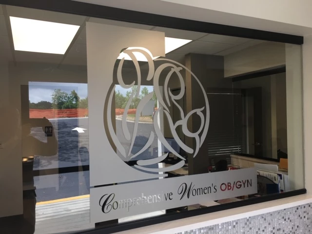 Etched Glass Vinyl on Glass