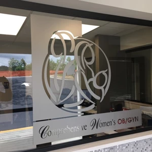 Etched Glass Vinyl on Glass