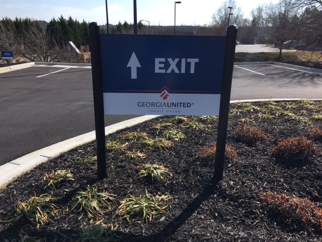 Polymetal Post and Panel Exit Signs