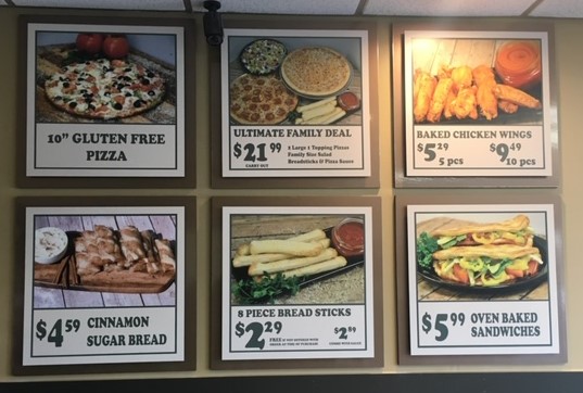 Individual Food Description Boards