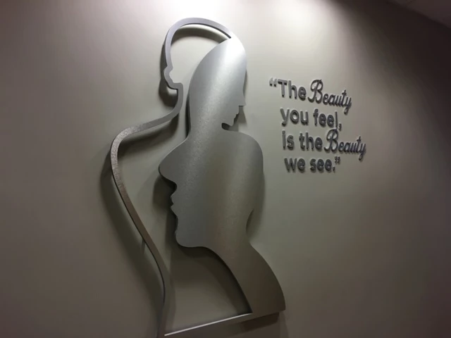 Dimensional Wall Graphic with brushed aluminum faces