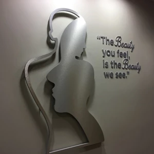 Dimensional Wall Graphic with brushed aluminum faces