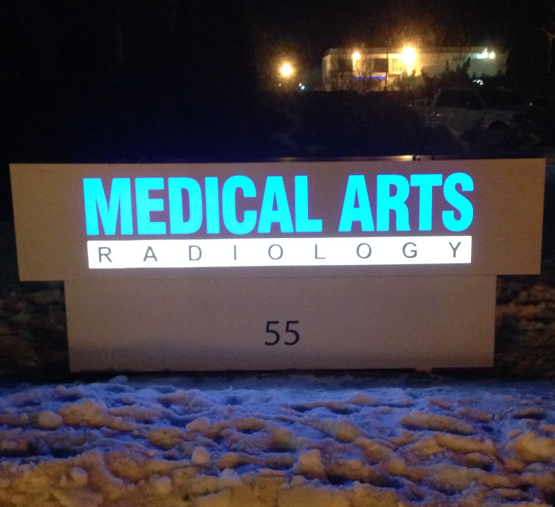 Stencil Cut Aluminum Monument Sign w/ LED Lighting