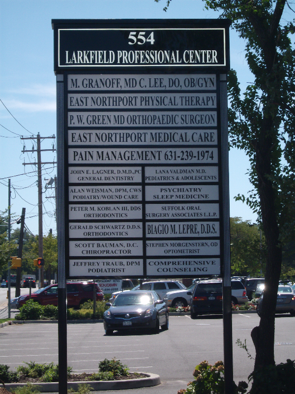 Custom Directory Sign w/ Reflective Top Pannel