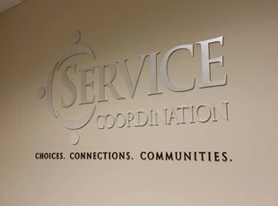 Acrylic Dimensional Lettering for Service Coordination in Frederick Maryland