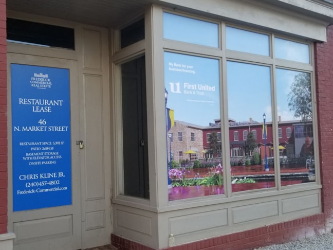 Temporary Lease Storefront Graphics in Downtown Frederick