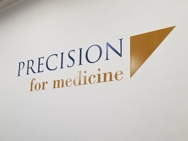 12 Vinyl Wall Logo fo Precision for Medicine