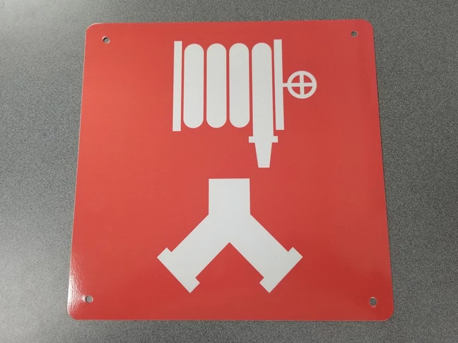 Reflective Fire Code Sign