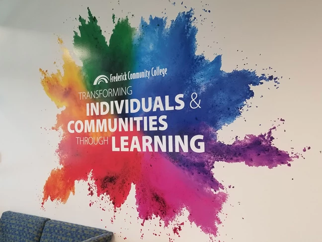 Full Color Vinyl Wall Graphics for Frederick Community College