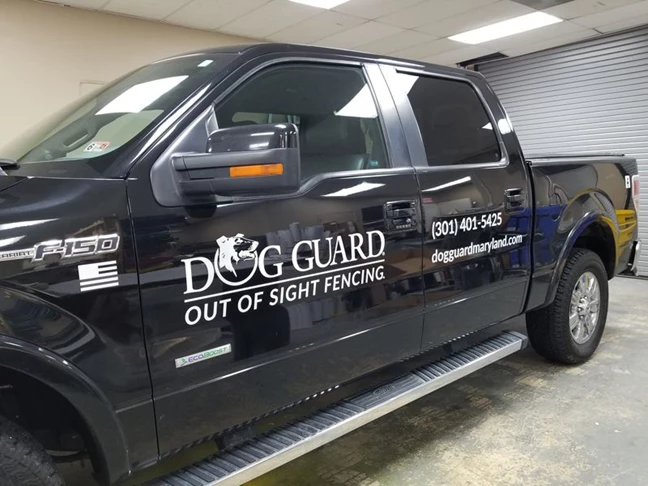 One color truck graphics for Dog Guard of Maryland