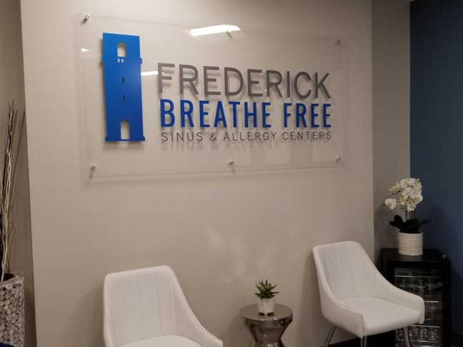 Printed Logo on Clear Acrylic with Standoffs