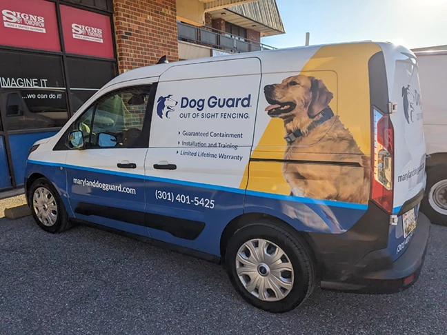 Partial Van Wrap for Dog Guard of Maryland