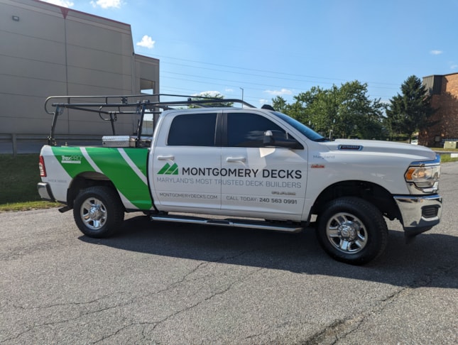 Fleet Graphics for Montgomery Decks Trucks