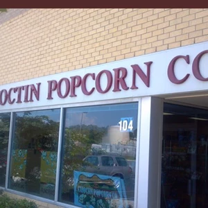 Formed Plastic Letters for Catoctin Popcorn