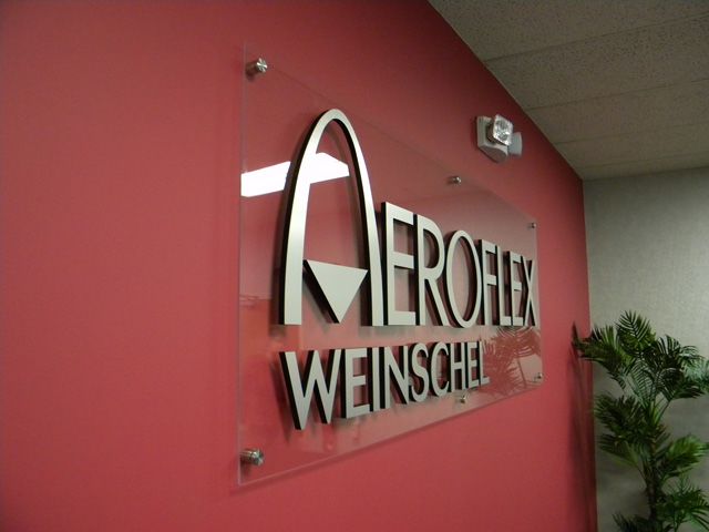 Dimensional Fome Logo Mounted on Acrylic with Standoffs