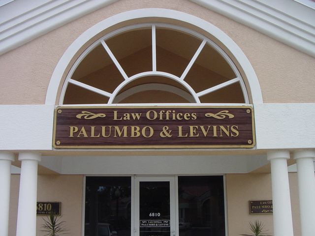 sandblasted sign panel