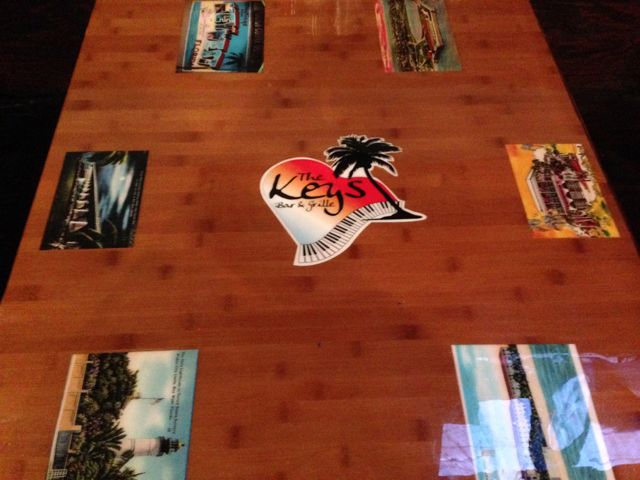 Keys Bar & Grille logo table decals