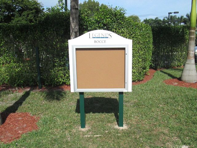 custom bulletin board sign cabinet