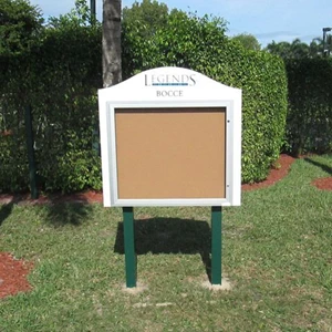custom bulletin board sign cabinet
