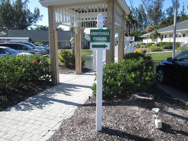 small decorative parking sign
