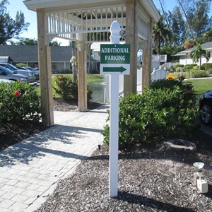small decorative parking sign