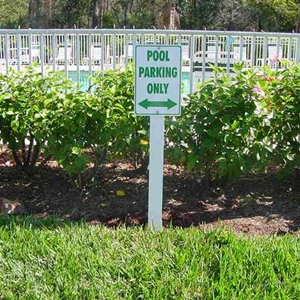 Pool Parking sign