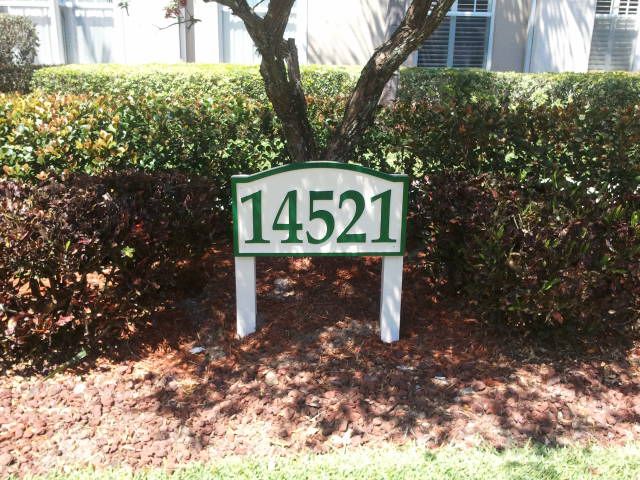 condo address sign