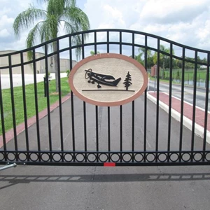 entrance gate sign