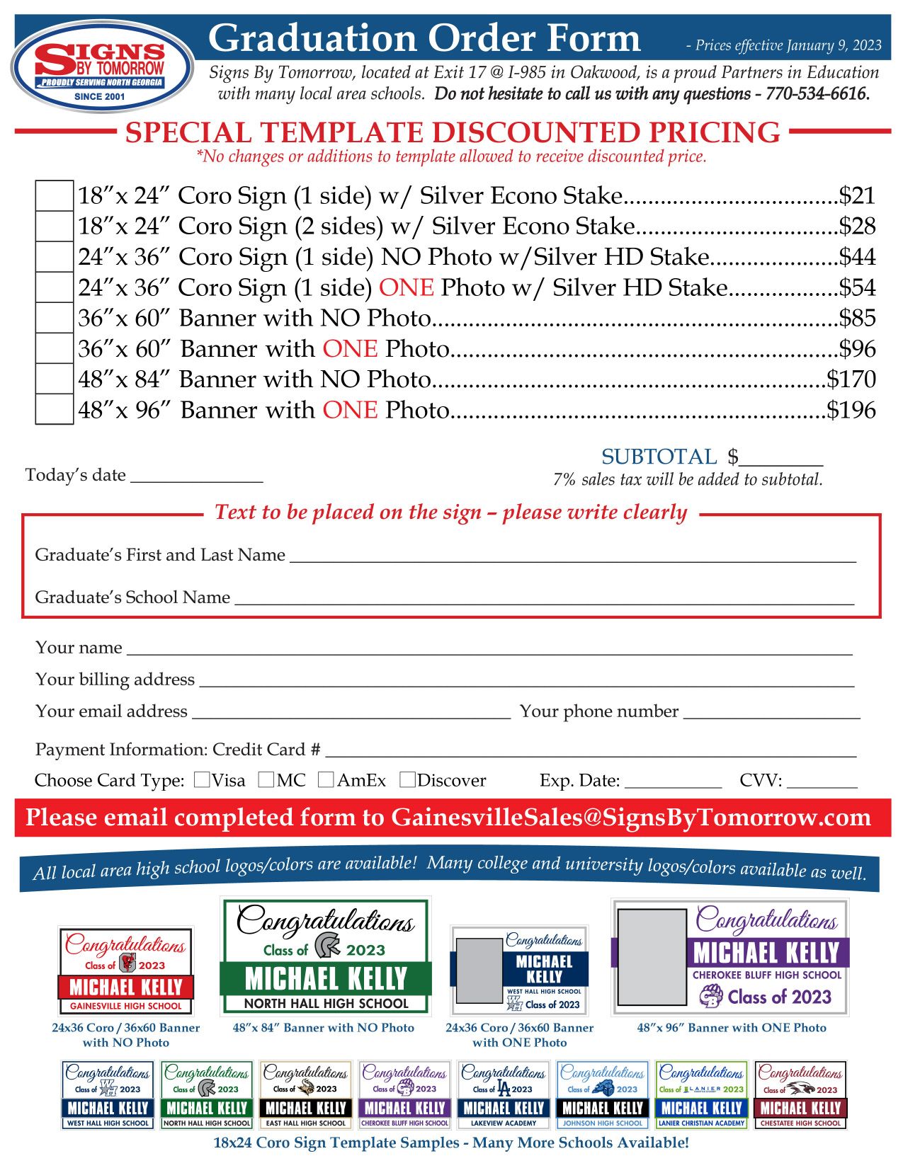 Graduation 2023 form