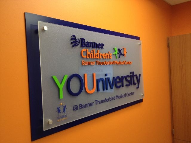 3 Dimensional Acrylic with Stand-Offs Lobby Sign Glendale