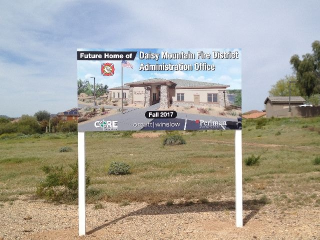 Daisy Mountain Fire District Post & Panel Sign North Phoenix