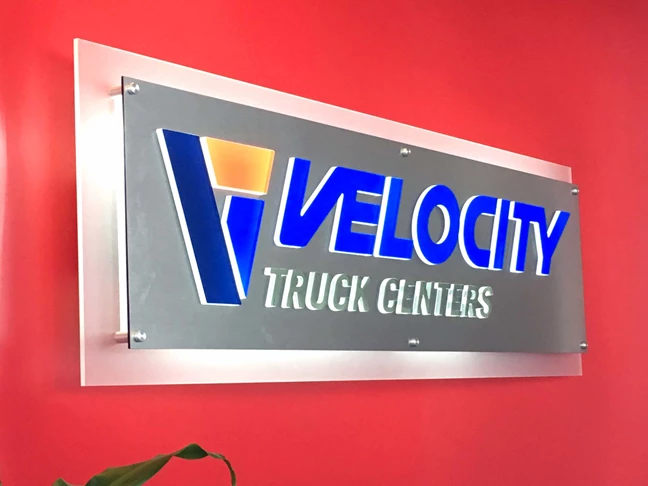 Velocity 3D Illuminated Lobby Sign