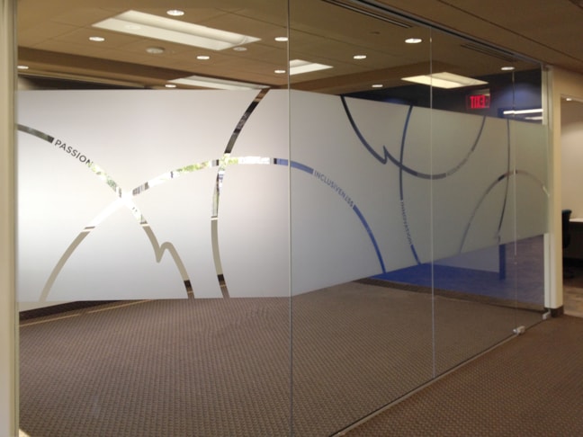 Aviage Frost Vinyl Conference Room Window Graphics